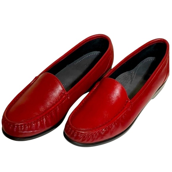 🔥SALE🔥SAS SIMPLIFY WOMENS RED LEATHER WOMENS LOAFERS SZ 8.5 N EUC - Picture 7 of 12